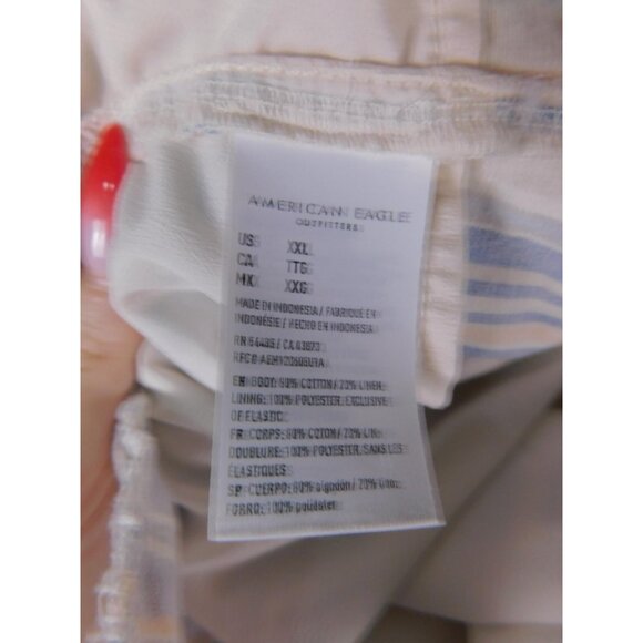 American Eagle 2XL Blue Striped Smocked Sundress Lined Cottagecore - Picture 10 of 12